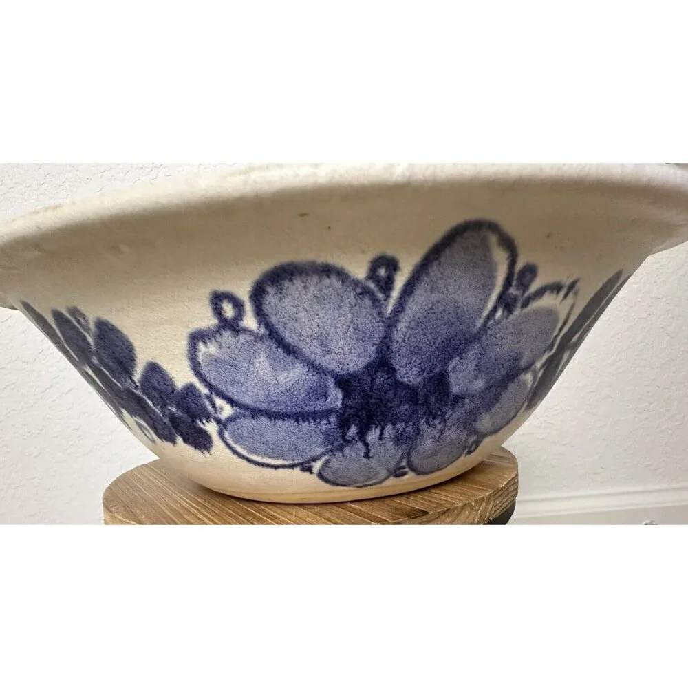 Vintage Rob Bartee 1996 Pottery‎ Large Bowl Floral